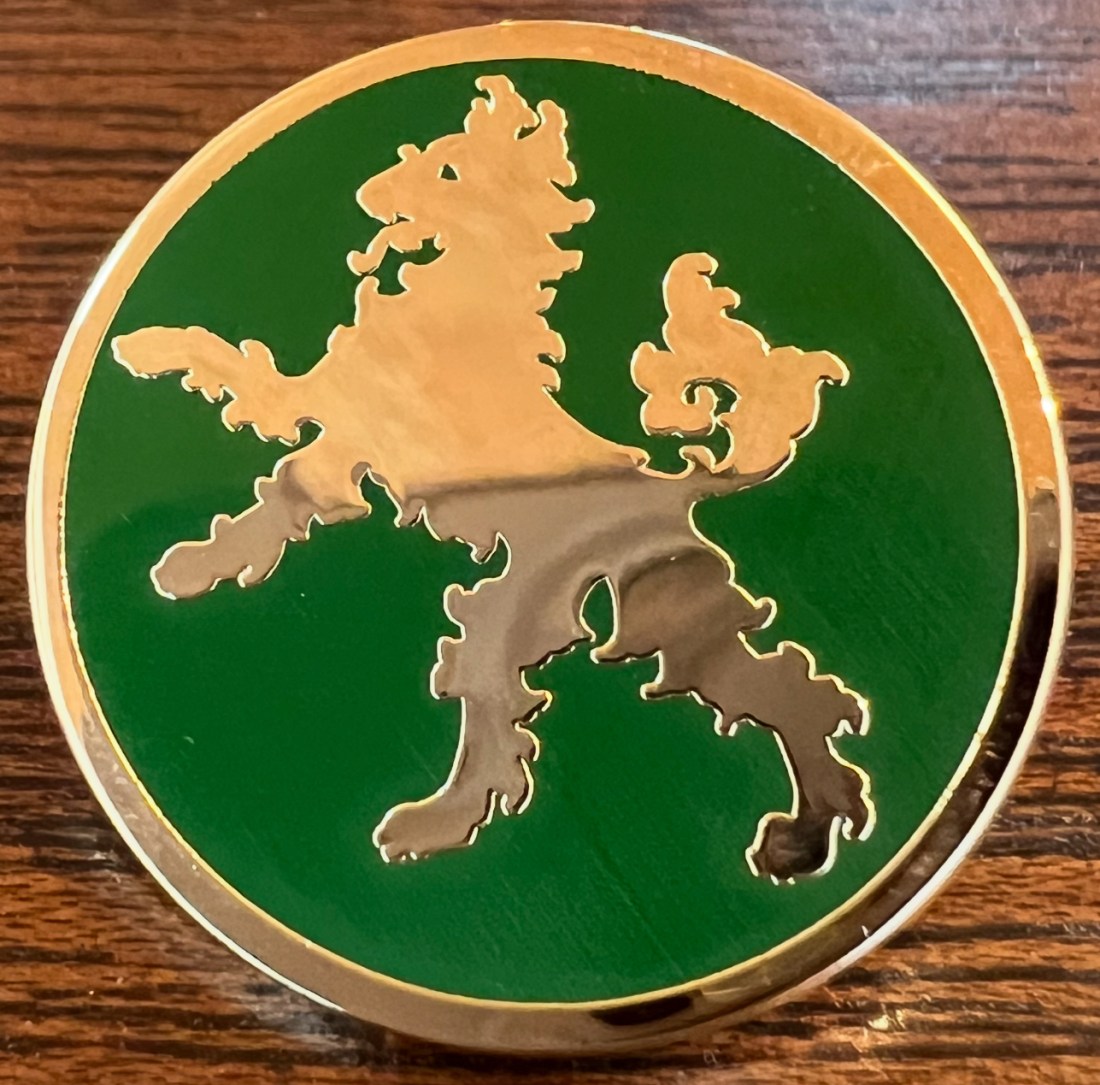 Rampant Dog pin