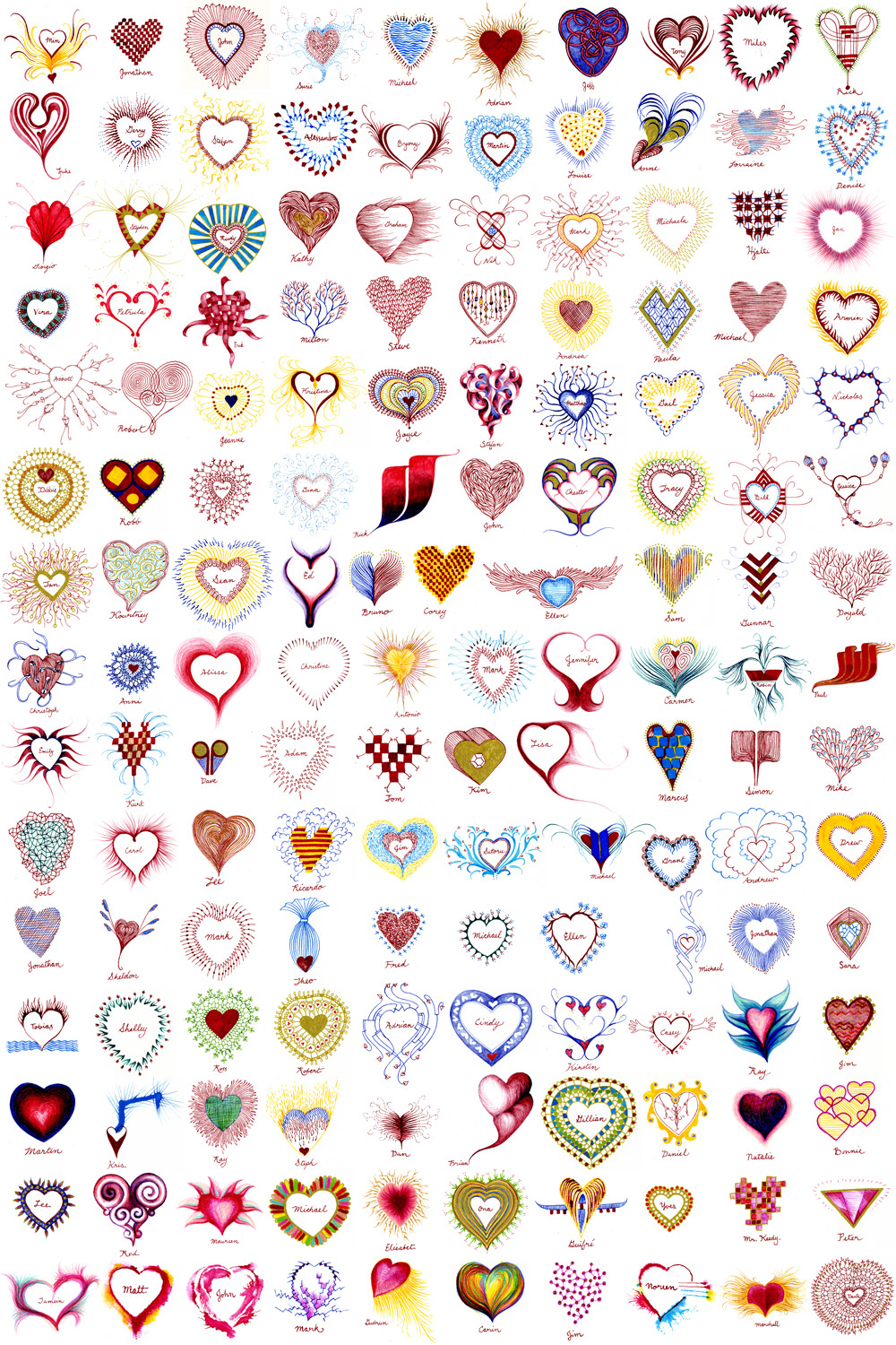 Marian Bantjes' 2007 Valentines